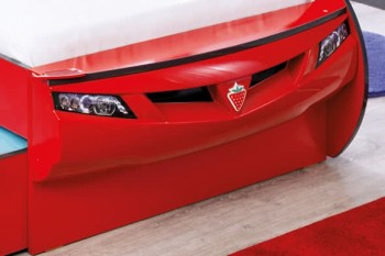 CARBED Кровать-машина Coupe с выдвижной кроватью Red 20.03.1306.00 в Боровом - borovoe.mebel54.com | фото