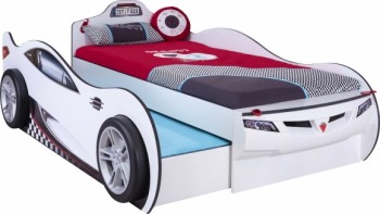CARBED Кровать-машина Coupe с выдвижной кроватью White 20.03.1310.00 в Боровом - borovoe.mebel54.com | фото