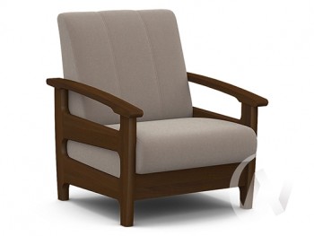Кресло для отдыха Омега (орех лак/CATANIA COCOA) в Боровом - borovoe.mebel54.com | фото