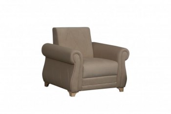 Кресло для отдыха "Порто" (велюр киви латте / микровельвет крем) в Боровом - borovoe.mebel54.com | фото