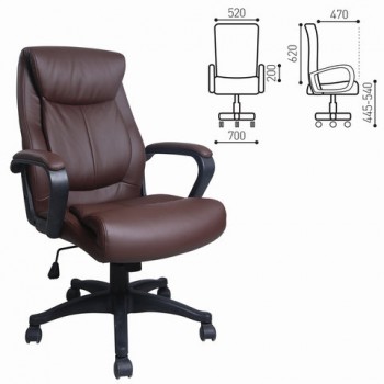 Кресло офисное BRABIX Enter EX-511 (коричневый) в Боровом - borovoe.mebel54.com | фото
