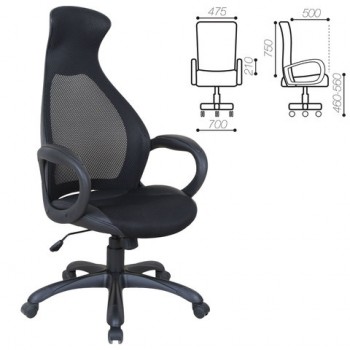 Кресло офисное BRABIX Genesis EX-517 (черное) в Боровом - borovoe.mebel54.com | фото