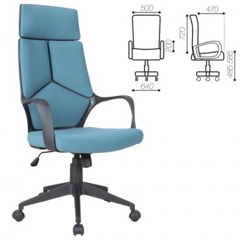 Кресло офисное BRABIX Prime EX-515 (голубая ткань) в Боровом - borovoe.mebel54.com | фото