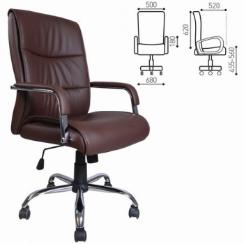 Кресло офисное BRABIX Space EX-508 (коричневый) в Боровом - borovoe.mebel54.com | фото