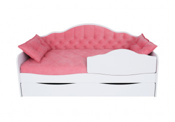 Кровать 170 серии Иллюзия Лайт 1 ящик 89 Розовый (подушки) в Боровом - borovoe.mebel54.com | фото