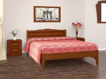Кровать Карина-7 из массива сосны 1200*2000 Орех в Боровом - borovoe.mebel54.com | фото
