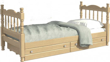 Кровать одинарная Аленка из массива сосны 800*1890 Сосна в Боровом - borovoe.mebel54.com | фото