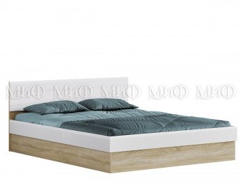 Кровать с подъемным механизмом 1,4 спальня Фортуна (Дуб сонома/белый глянец) в Боровом - borovoe.mebel54.com | фото