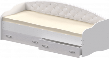 Кровать Софа-8 с мягкой спинкой (900х2000) Белый в Боровом - borovoe.mebel54.com | фото