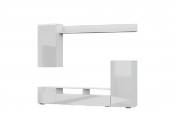 Мебель для гостиной МГС 4 (Белый/Белый глянец) в Боровом - borovoe.mebel54.com | фото