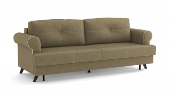 Оливер / диван - кровать 3-х местн. (еврокнижка) (велюр велутто коричневый 23 в Боровом - borovoe.mebel54.com | фото