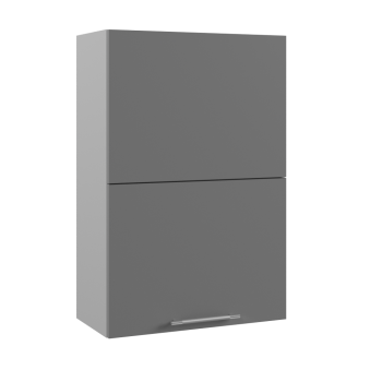 Ройс ПГПМ 600 Шкаф верхний Blum Aventos HF (Графит софт/корпус Серый) в Боровом - borovoe.mebel54.com | фото