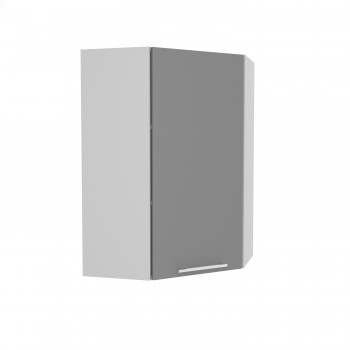 Ройс ВПУ 600 Шкаф верхний угловой высокий (Графит софт/корпус Серый) в Боровом - borovoe.mebel54.com | фото