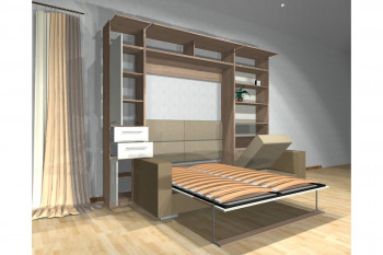 Шкаф-кровать с диваном Каролина в Боровом - borovoe.mebel54.com | фото